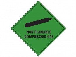Scan Non Flammable Compressed Gas SAV - 100 x 100mm £1.99